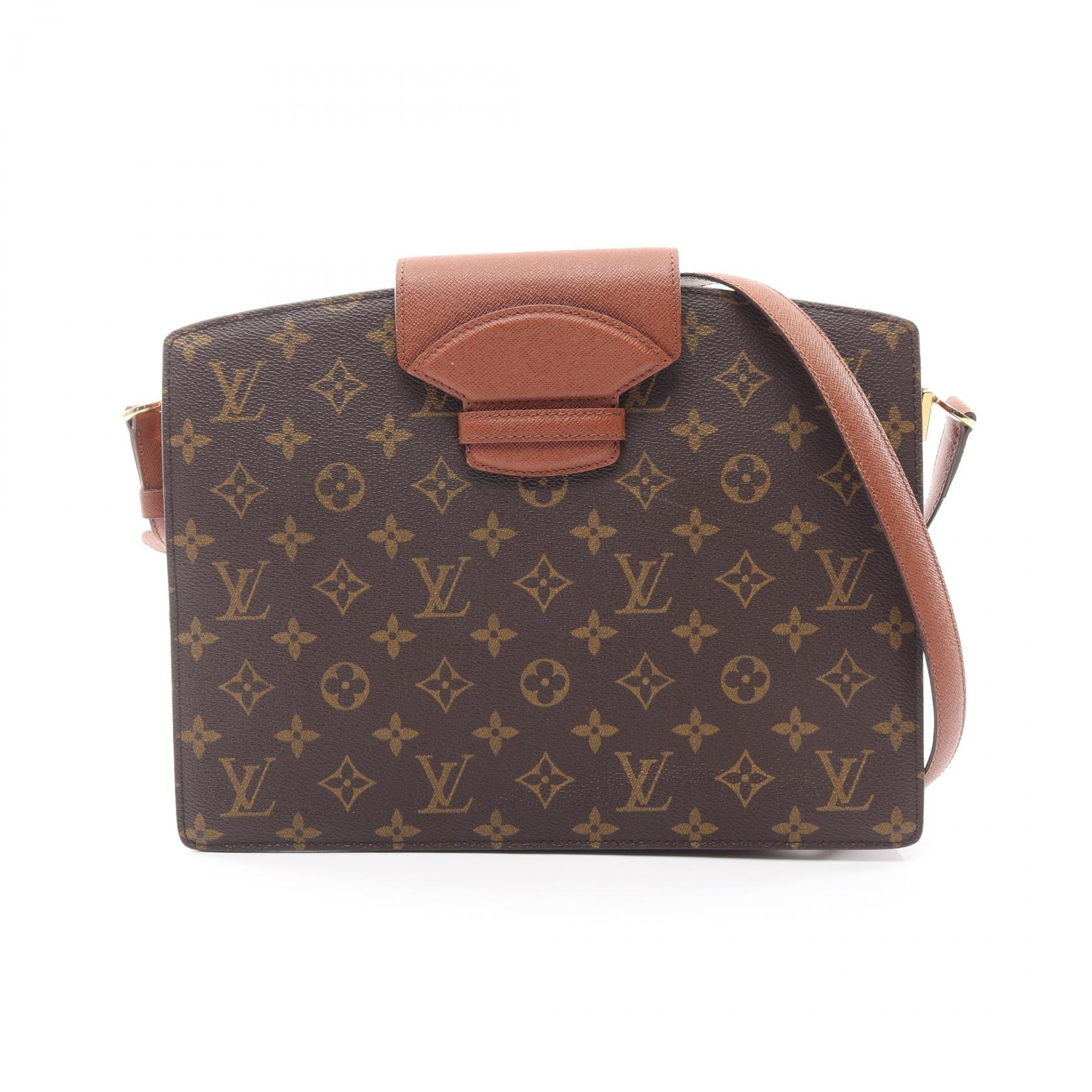 ルイ・ヴィトン LOUIS VUITTON クルセル モノグラム ショルダーバッグ バッグ PVCコーティングキャンバス レザー レディース ブラウン系 M51375 【中古】