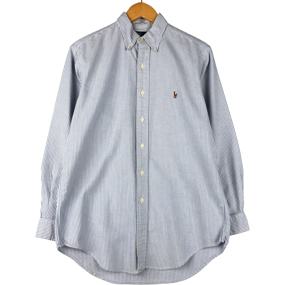 古着 ラルフローレン Ralph Lauren POLO by Ralph Lauren 長袖 ボタンダウンストライプシャツ カナダ製 メンズM相当/eaa600203