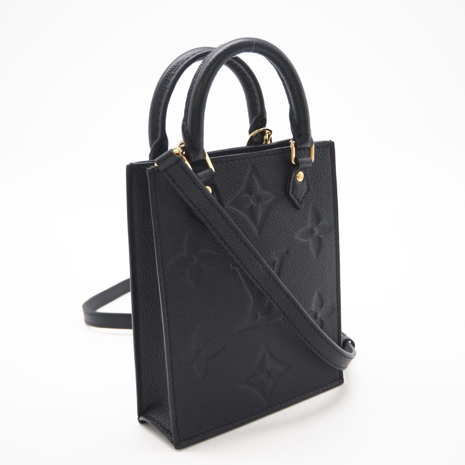 極美品 LOUIS VUITTON ルイ・ヴィトン モノグラム アンプラント プティット サックプラ ノワール M81417 2wayショルダーバッグ ブラック カーフレザー レディース