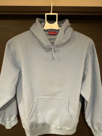 Supreme Satin Applique Hooded Sweatshirt "Light Blue" (24FW)