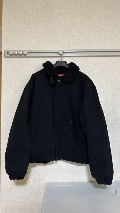 Supreme Faux Shearling Lined Bomber Jacket "Black"