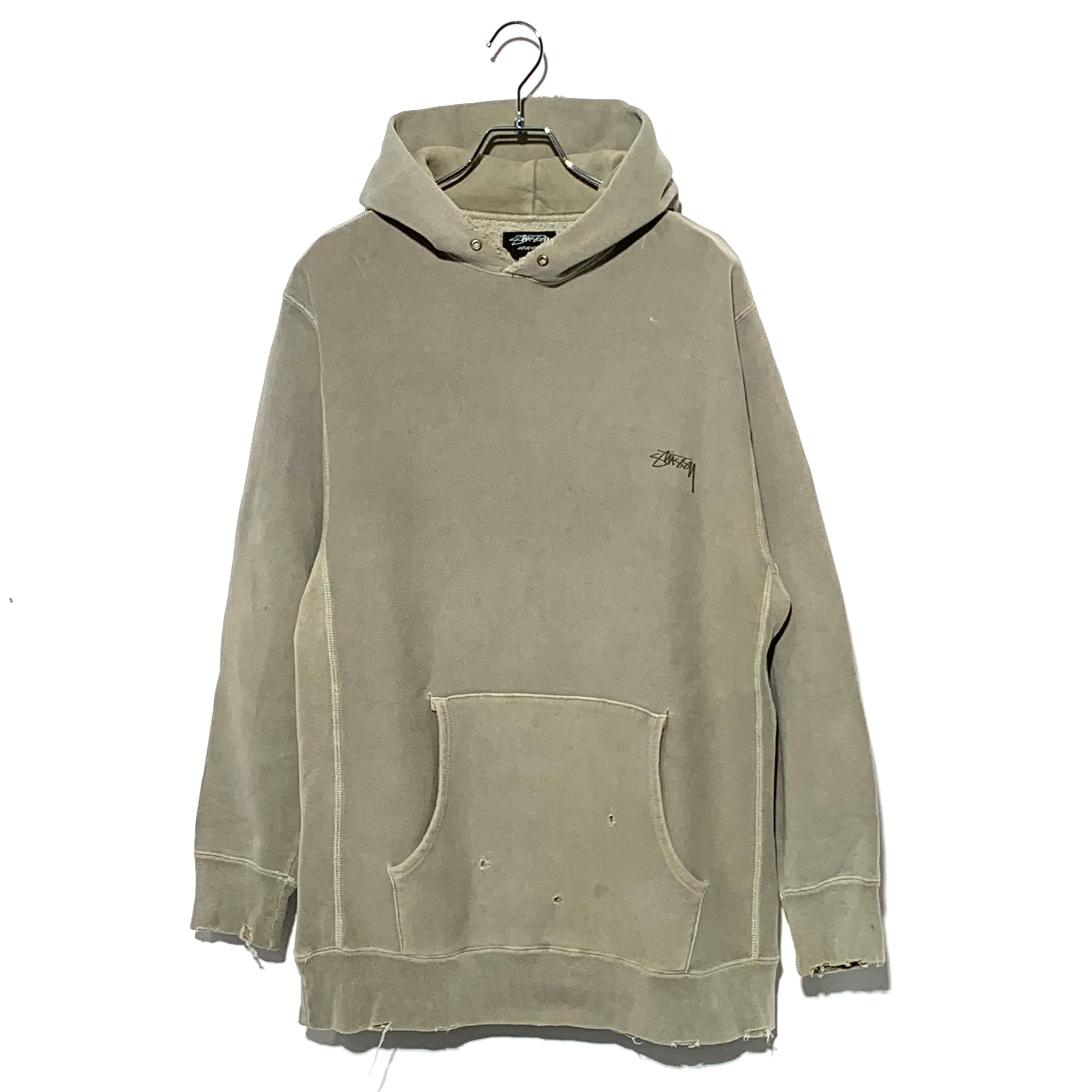 STUSSY 25th ANNIVERSARY DAMAGED HOODIE Grey