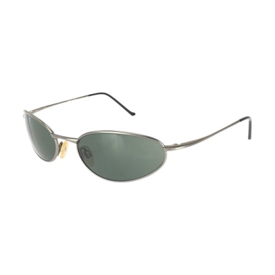 美品 Ray-Ban レイバン TITANIO シルバー ガンメタ グリーン チタン サングラス 男女兼用 オーバル 603463 【中古】