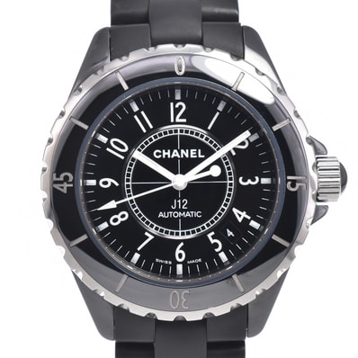 シャネル CHANEL H0684 J12 デイト ブラック 自動巻き メンズ 美品 箱・保証書付き 腕時計 L#150859