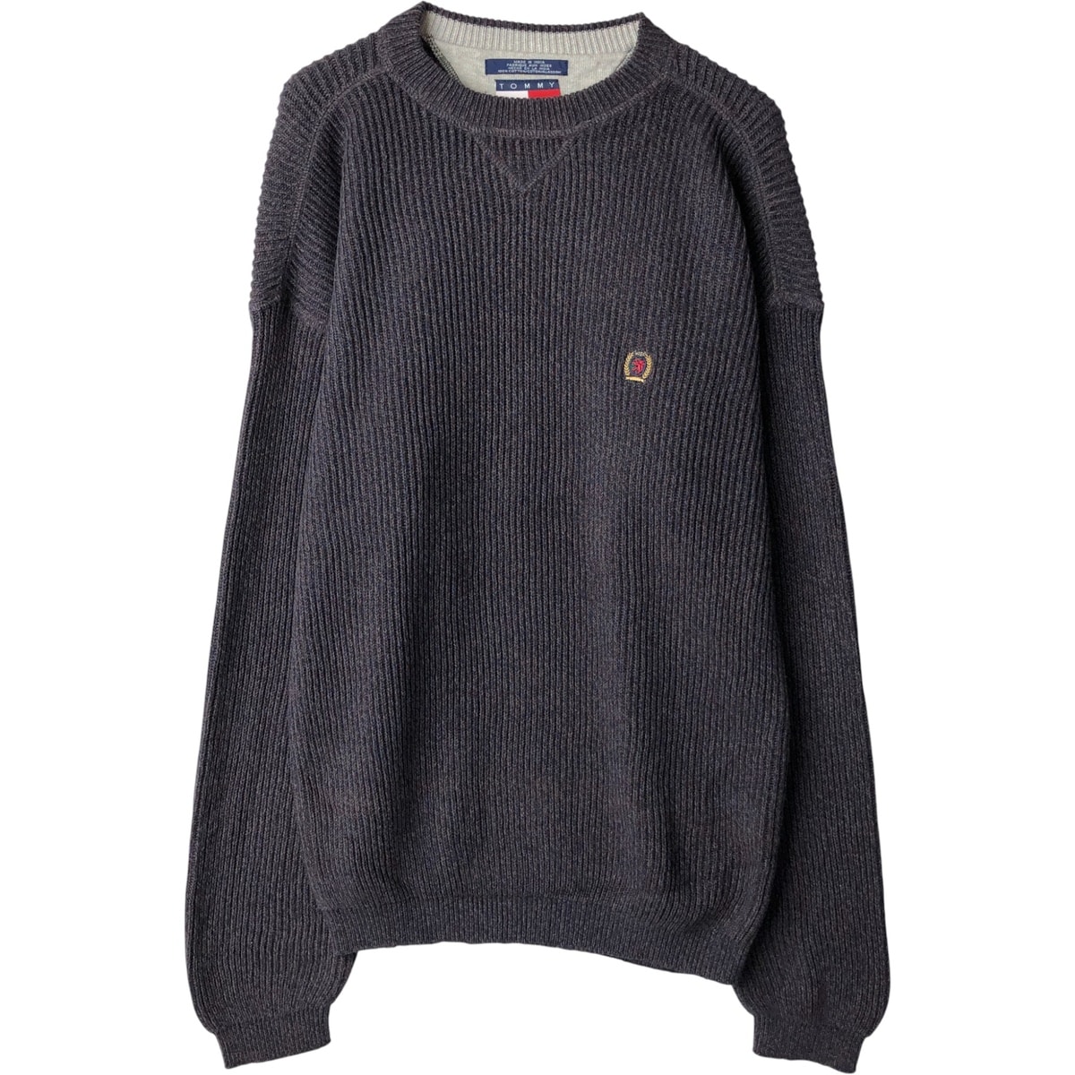 古着 90年代~ トミーヒルフィガー TOMMY HILFIGER リブ編み コットンニットセーター メンズL相当 ヴィンテージ/eaa434306