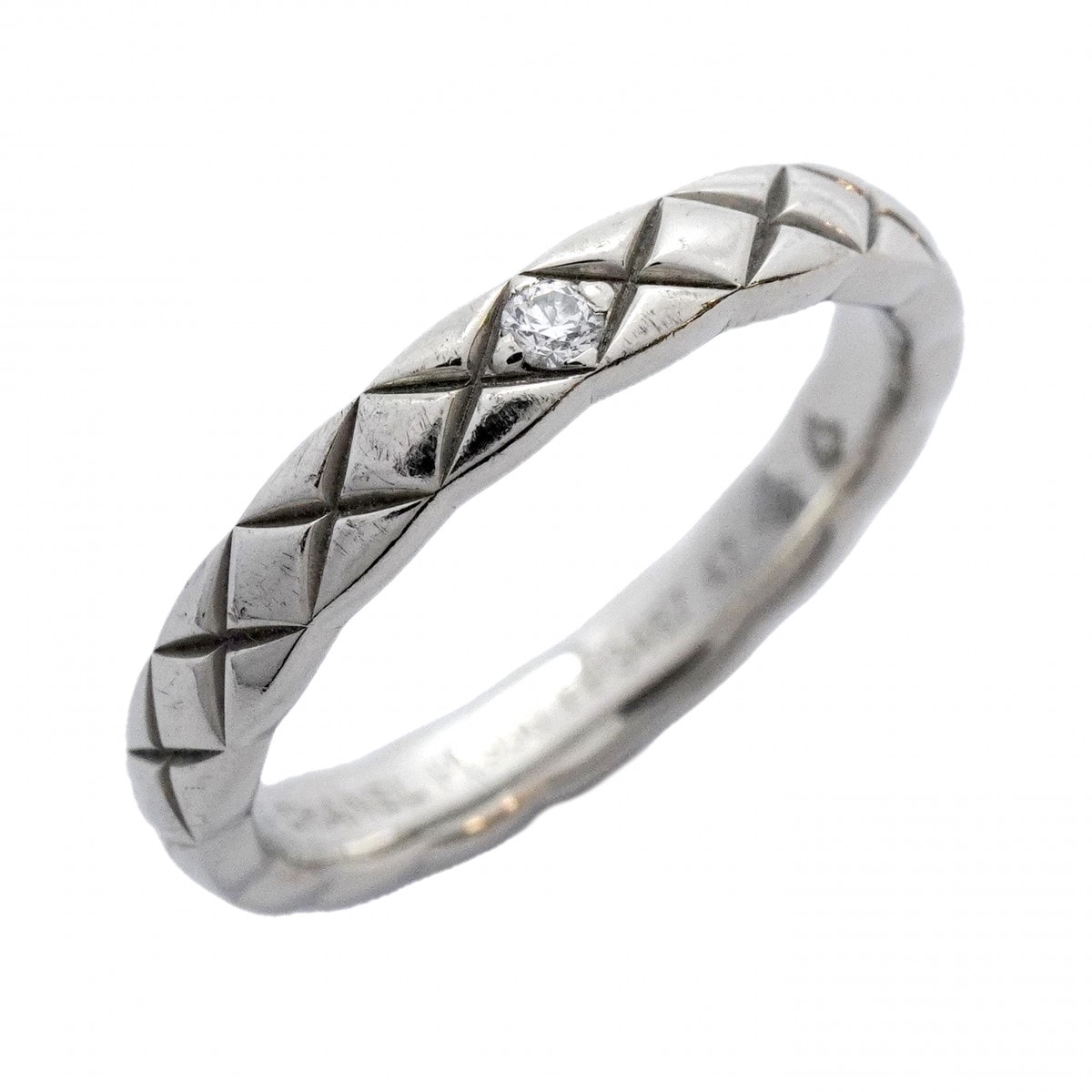 【6jdb0408-22】シャネル リング ココクラッシュ 1PD Pt950 プラチナ ダイヤモンド #47【中古】レディース