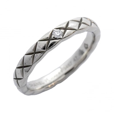 【6jdb0408-22】シャネル リング ココクラッシュ 1PD Pt950 プラチナ ダイヤモンド #47【中古】レディース