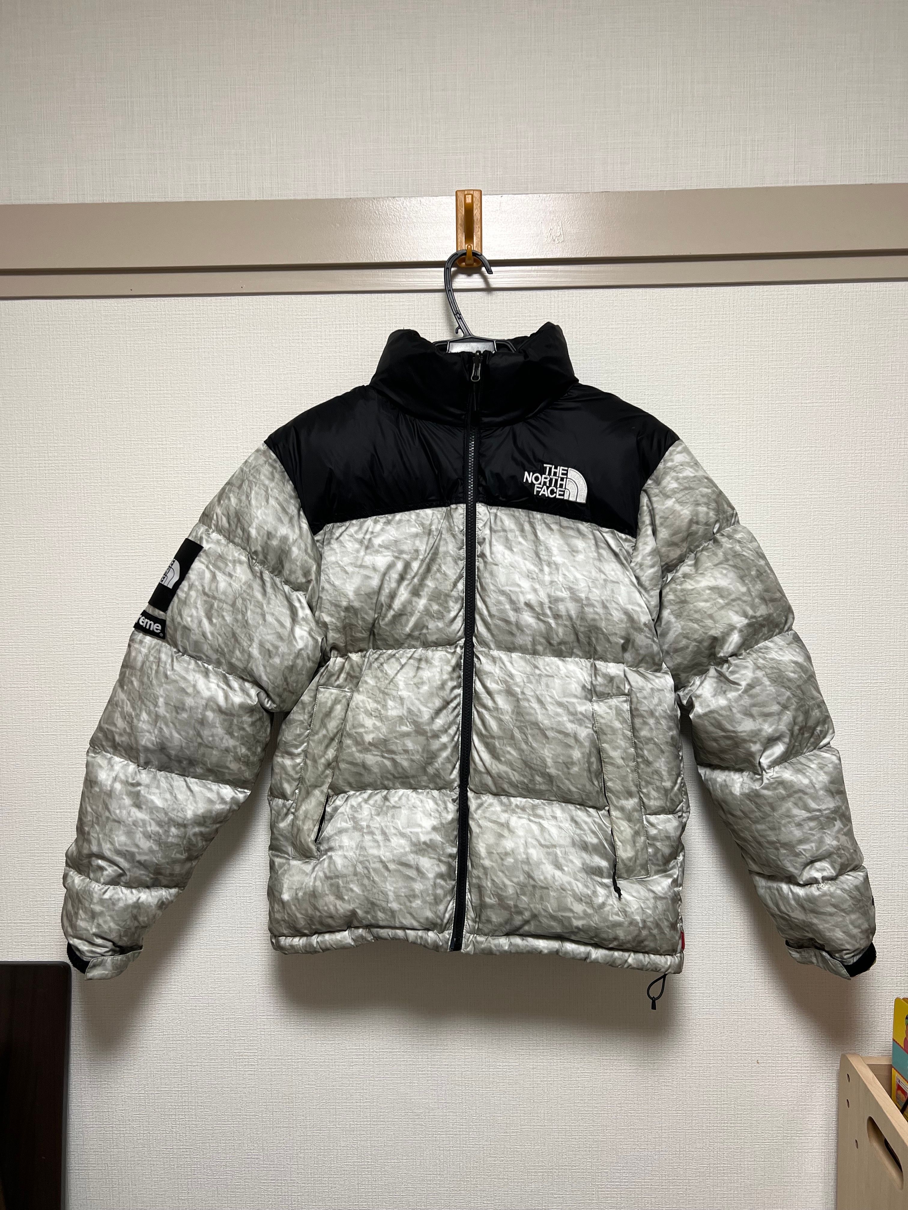 Supreme x The North Face Nuptse Jacket "White Paper Print"