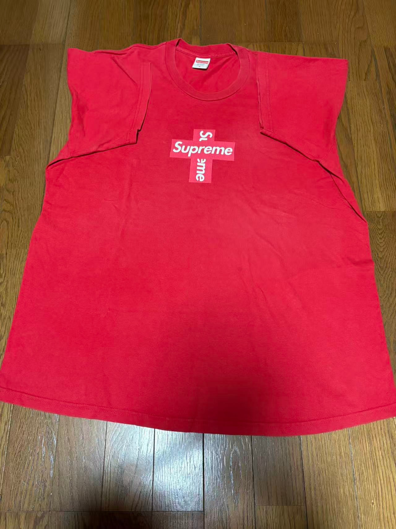 Supreme Cross Box Logo Tee "Red"