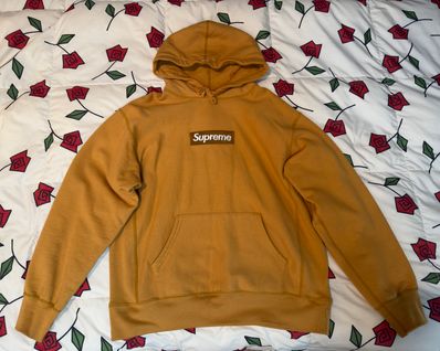 Supreme Box Logo Hooded Sweatshirt "Light Mustard" (21FW)