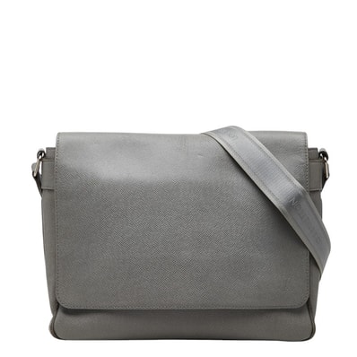 ルイ ヴィトン タイガ ロマンMM ショルダーバッグ M32623 グラシエ グレー レザー メンズ LOUIS VUITTON 【中古】