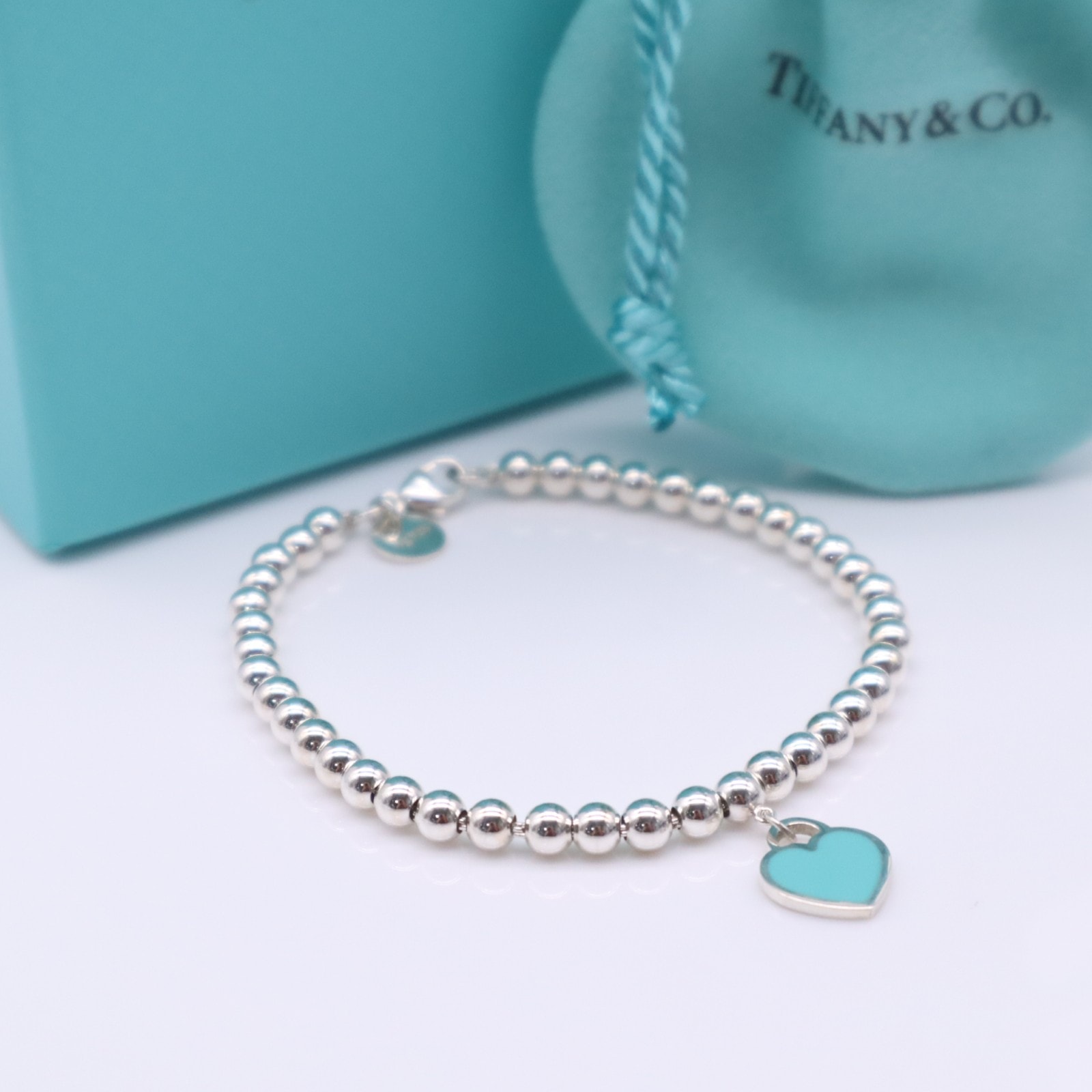 美品 TIFFANY&Co. ティファニー リターン トゥ ティファニー ブレスレット 925 60136706 ブレスレット シルバー ブルー シルバー エナメル レディース
