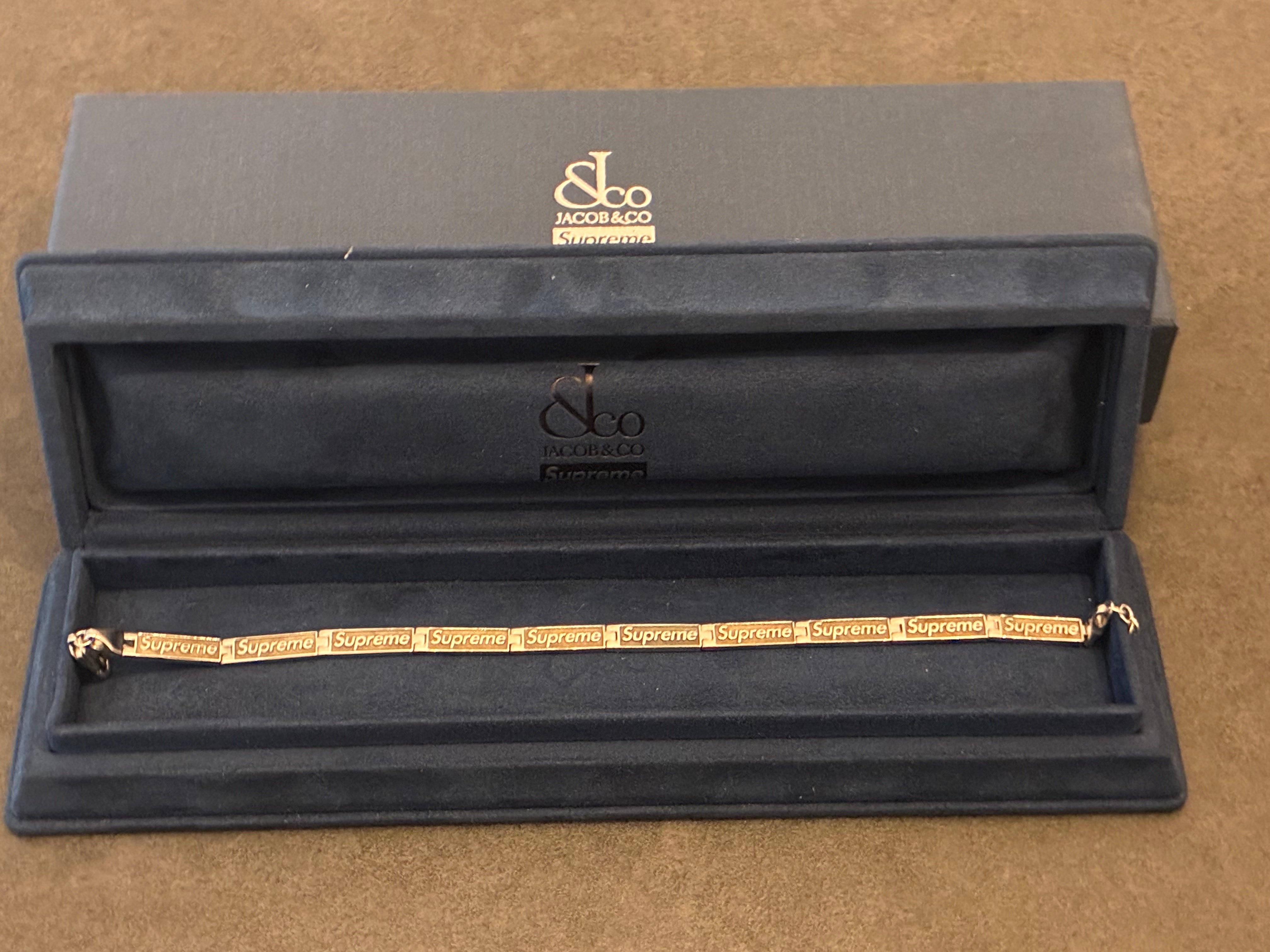 Supreme / Jacob & Co Logo Link Bracelet "Sterling Silver"