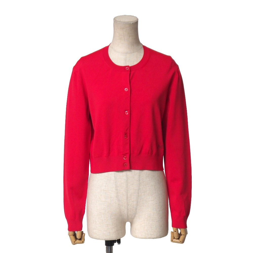 2022SS■MARC JACOBS マークジェイコブス カーディガン サイズS ショート クロップド クルーネック ジャージー ニット ブランド古着【中古】20251205/RA6789