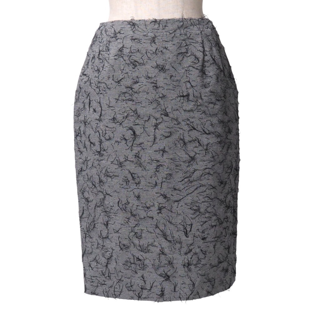 ■美品■Christian Dior クリスチャンディオール スカート サイズ42 タイト ひざ丈 刺繍 総柄 裏地 : 総シルク イタリア製 ブランド古着【中古】20250910/RA5981