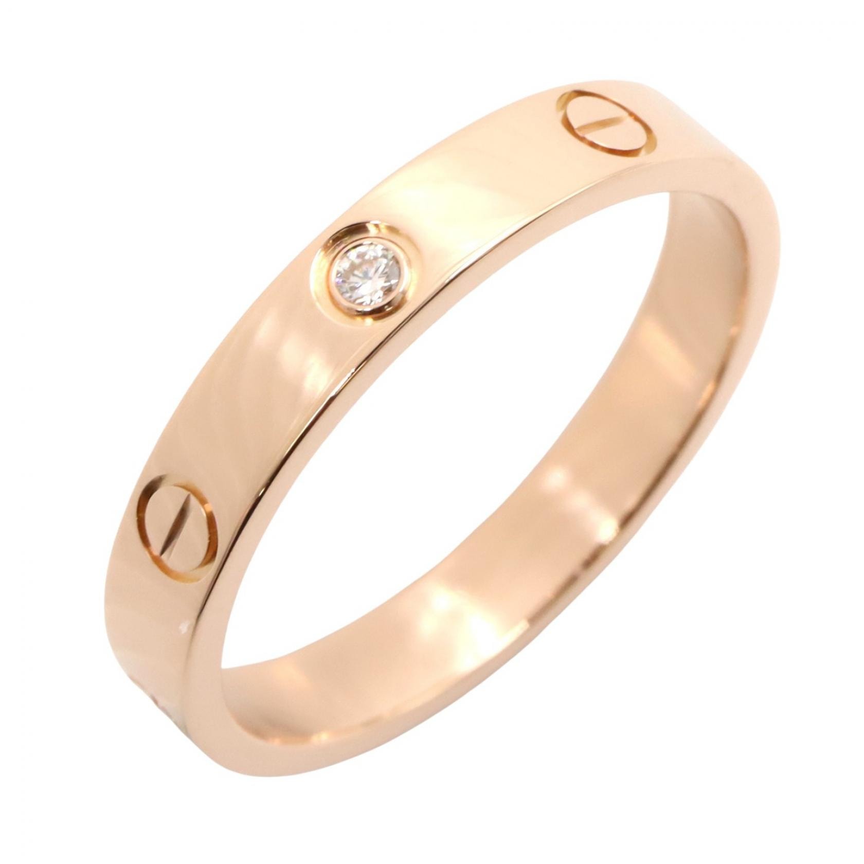 カルティエ CARTIER ミニラブ 1PD リング リング・指輪 ジュエリー K18PG(ピンクゴールド) ダイヤモンド レディース ゴールド系 / クリア系 B4050700 【中古】