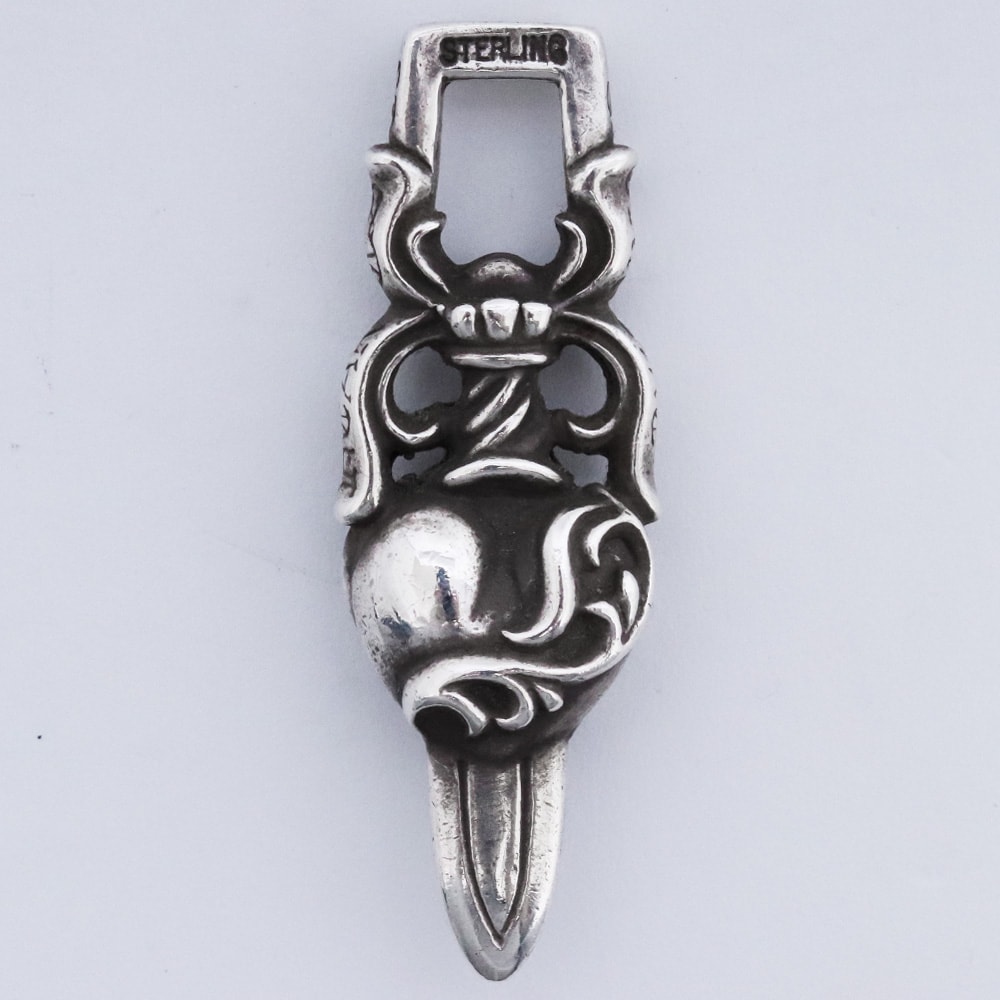 Chrome Hearts Dagger Heart Pendant "Silver"