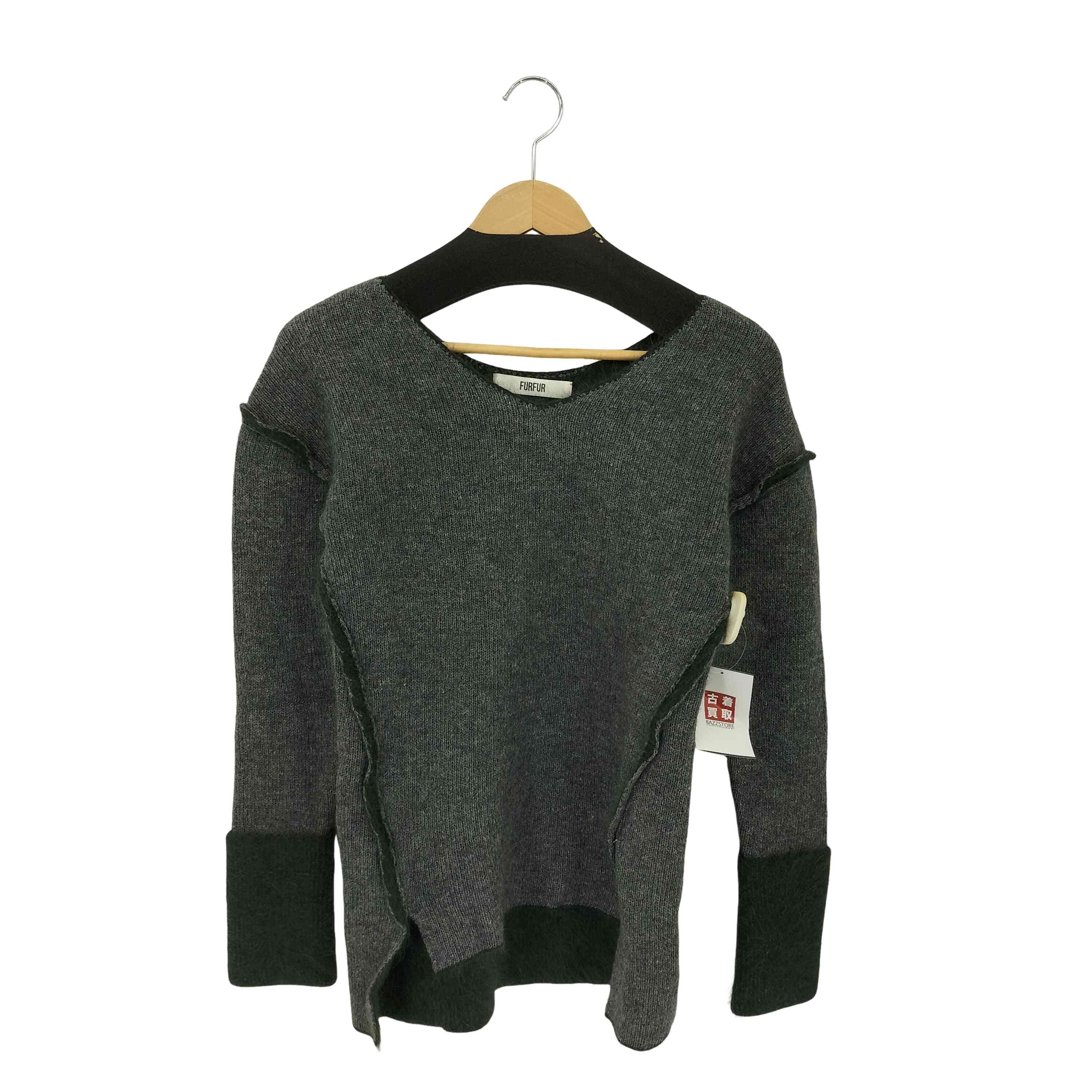 アンゴラ混 Vネックニット【1141967777198】