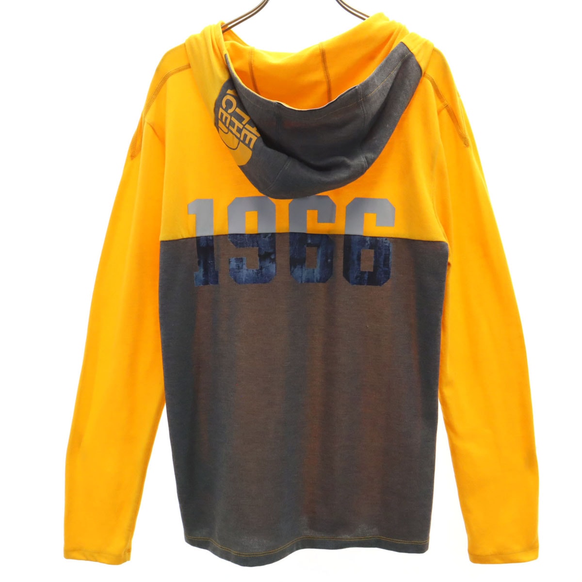 THE NORTH FACE ノースフェイス 長袖 フード Tシャツ L イエロー NF0A2UD2 アウトドア ロンT