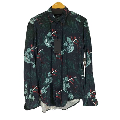 L/S 和柄 オーバーサイズシャツ【1140117597006】