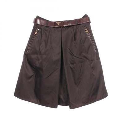 プラダ PRADA スカート 衣料品 ボトムス ナイロン レディース ブラウン系 21H613 【中古】