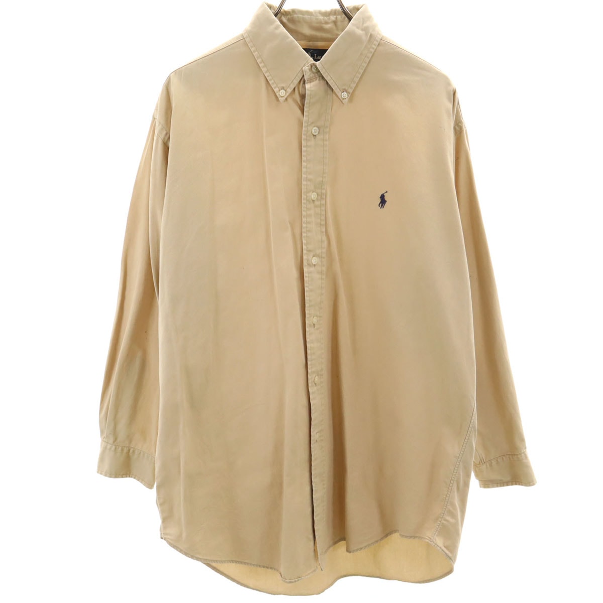 RALPH LAUREN ラルフローレン 長袖 ボタンダウンシャツ L ベージュ