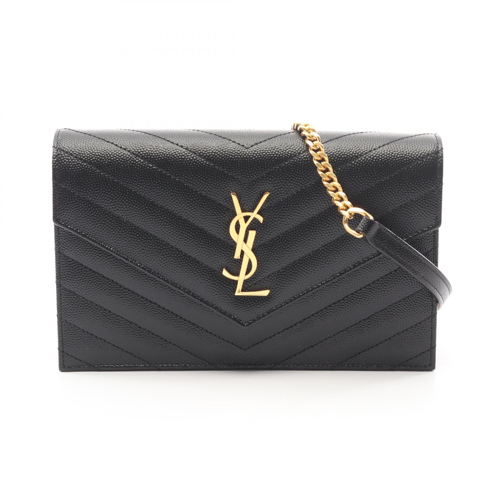 Saint Laurent Women's Mini ‘Envelope’ Crossbody Bag "Black"
