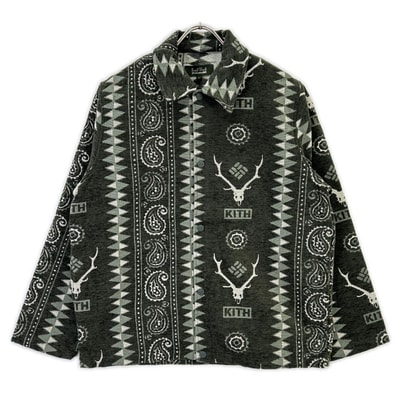 キス Columbia×South2 West8 カーキ Tapester コーチジャケット S