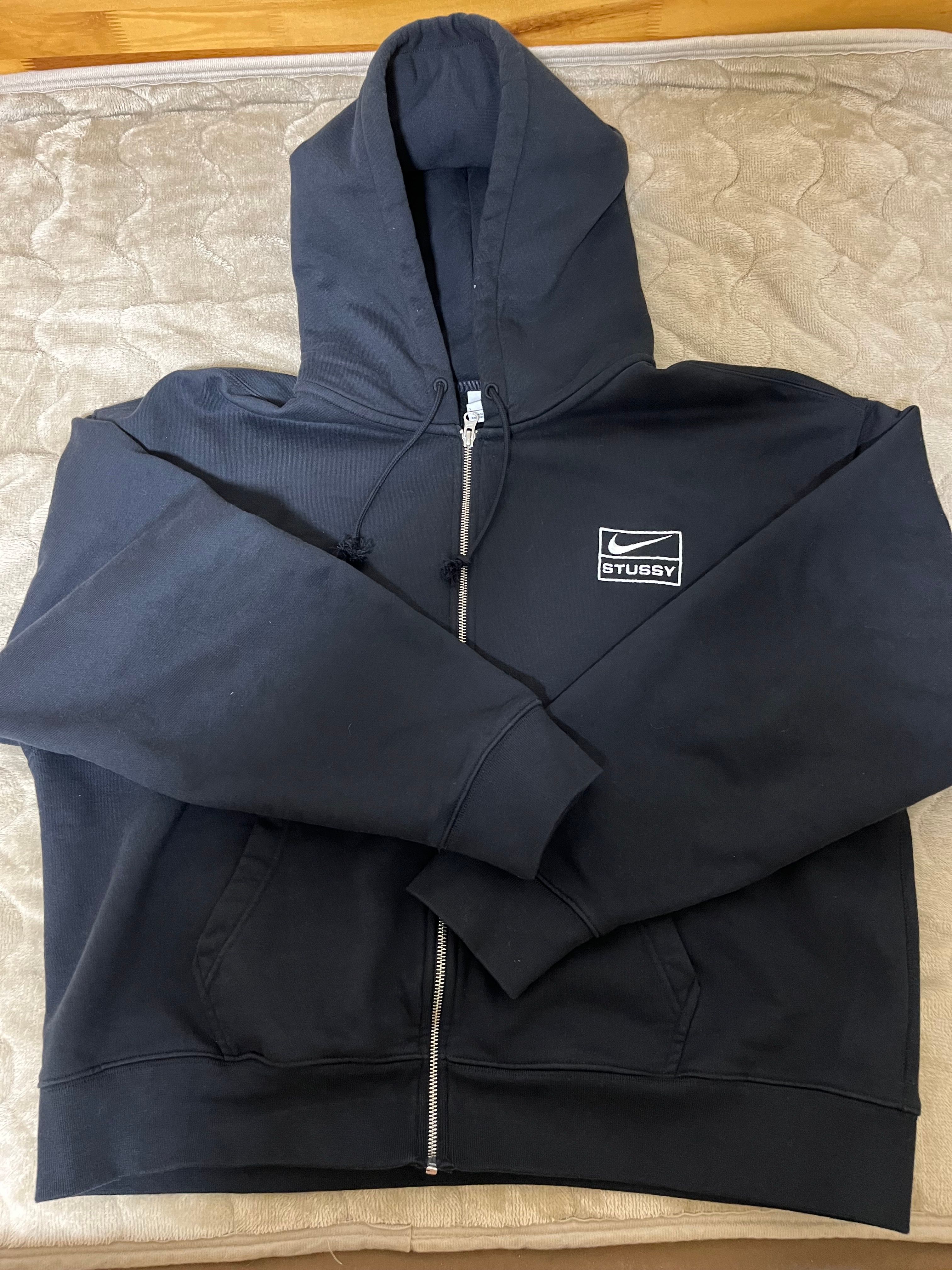 Stussy x Nike Stone Washed Fleece Zip Hoodie "Black" (US Size) FJ9175-010