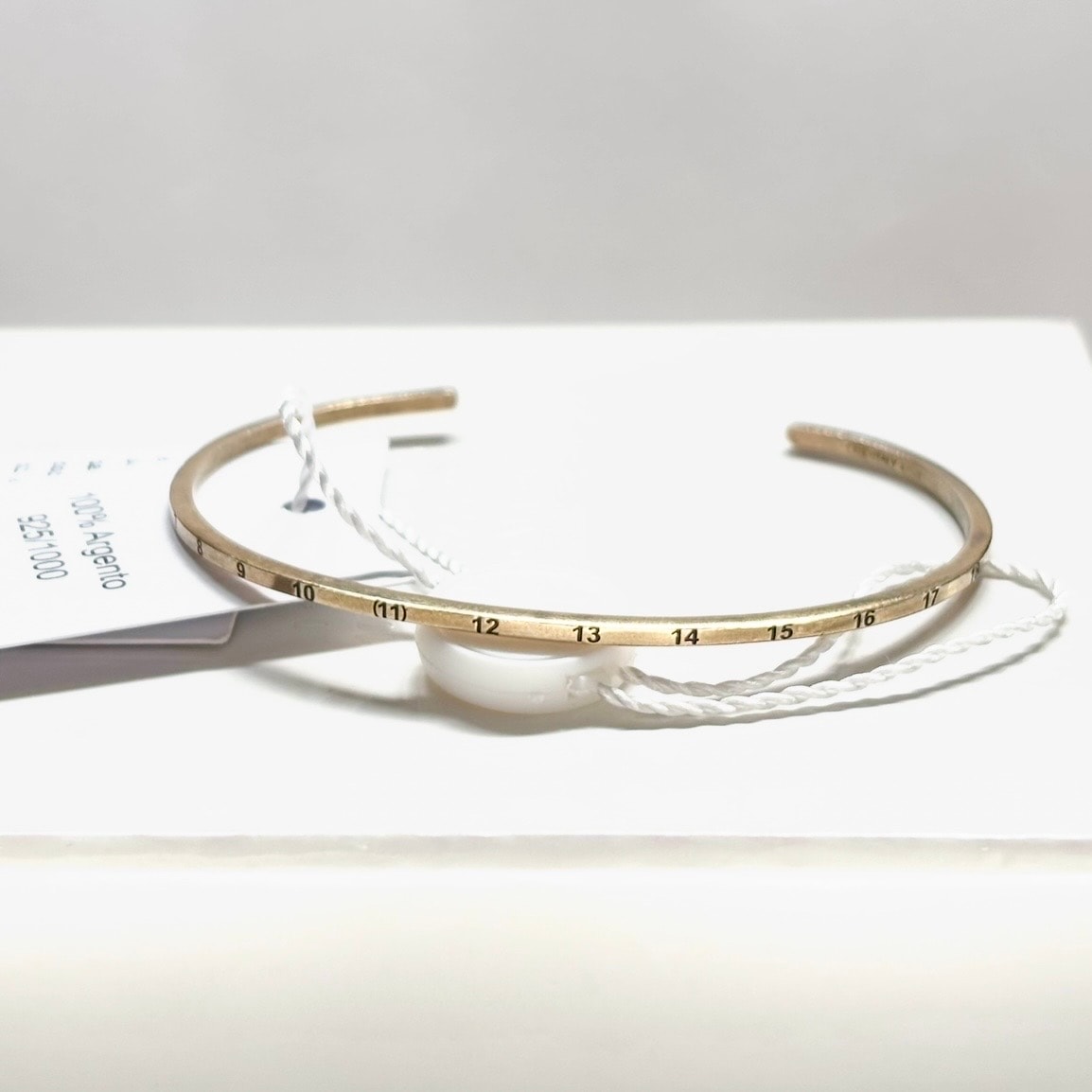 メゾンマルジェラ11 ナンバー ロゴ スリム ブレスレット バングル シルバー メンズ SM1UY0036 S12967 950