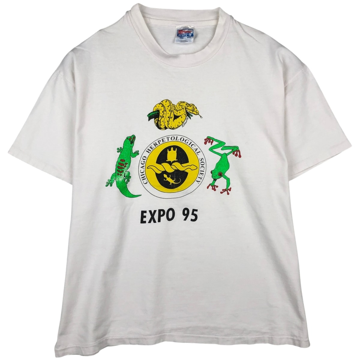 古着 80年代 ヘインズ Hanes BEEFY-T 青タグ プリントTシャツ USA製 メンズXL相当 ヴィンテージ/eaa621696