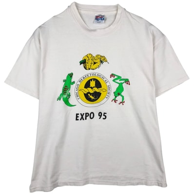 古着 80年代 ヘインズ Hanes BEEFY-T 青タグ プリントTシャツ USA製 メンズXL相当 ヴィンテージ/eaa621696
