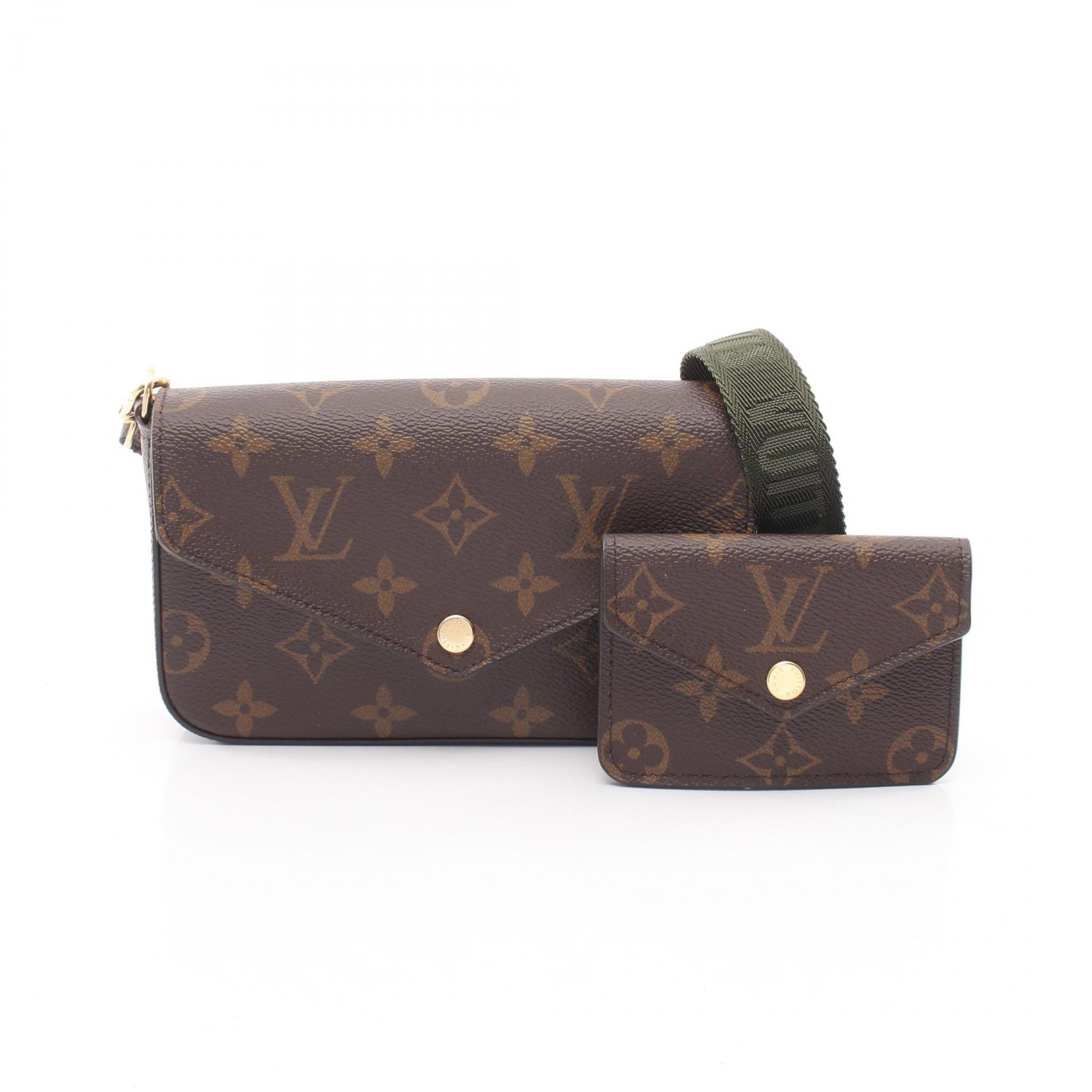 ルイ・ヴィトン LOUIS VUITTON ミュルティ ポシェット フェリシー ショルダーバッグ バッグ PVCコーティングキャンバス モノグラム レディース ブラウン系 / グリーン系 M80091 【中古】