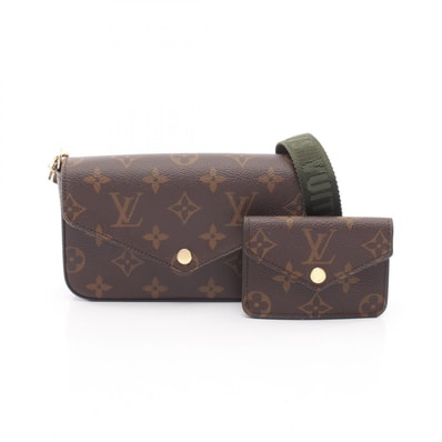 ルイ・ヴィトン LOUIS VUITTON ミュルティ ポシェット フェリシー ショルダーバッグ バッグ PVCコーティングキャンバス モノグラム レディース ブラウン系 / グリーン系 M80091 【中古】