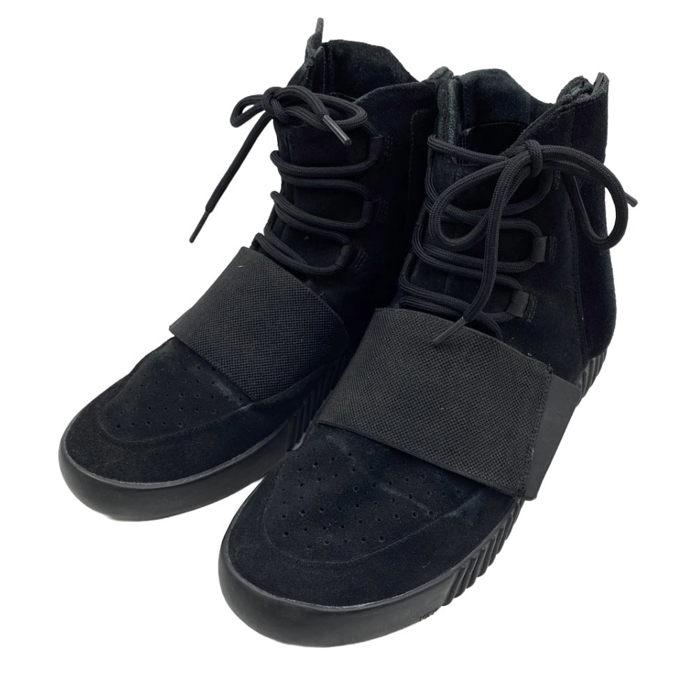 adidas アディダス スニーカー BB1839 フェイクバスターズ鑑定済 YEEZY Boost 750 Triple Black イージーブースト750 ハイカット サイドジップ スエード スニーカー ブラック系 28cm【中古】