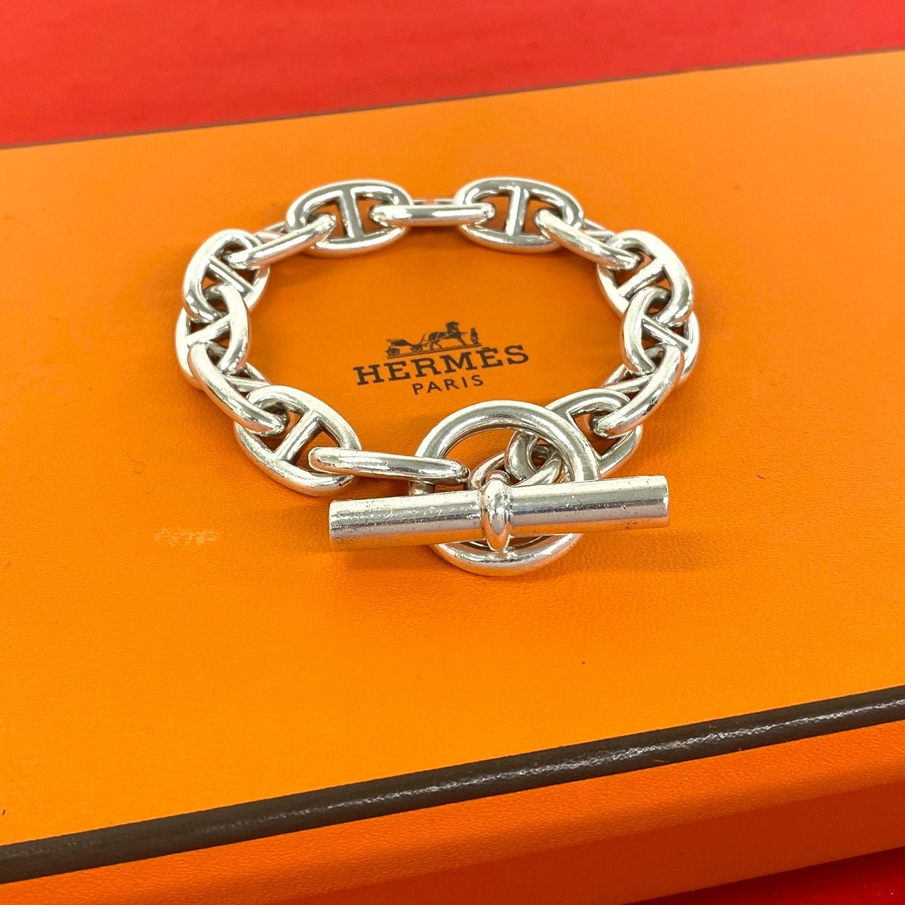 HERMES エルメス シェーヌダンクル GM 14コマ ブレスレット シルバー925 ブレスレット シルバー
 39739
