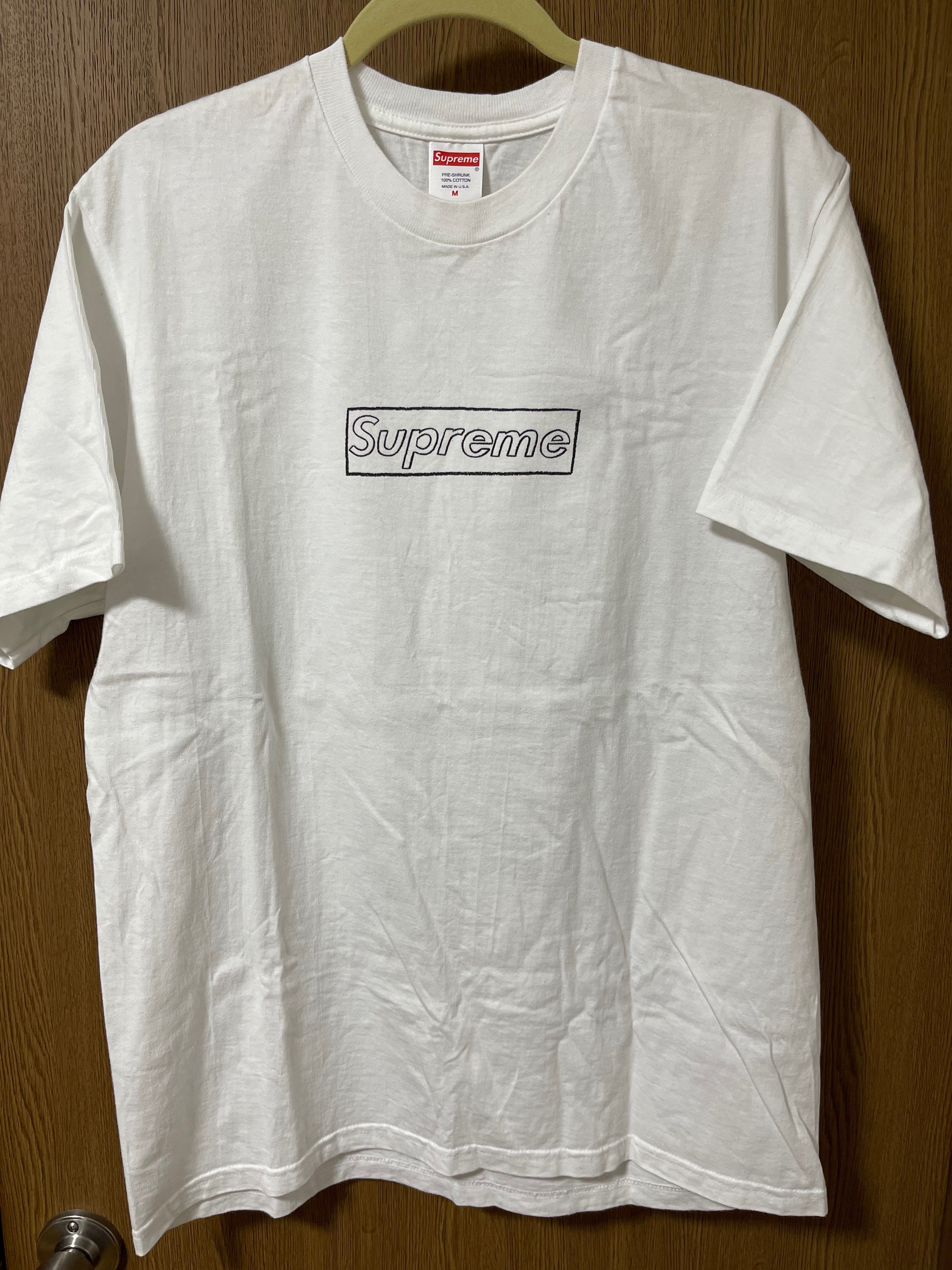 Supreme KAWS Chalk Logo Tee "White"