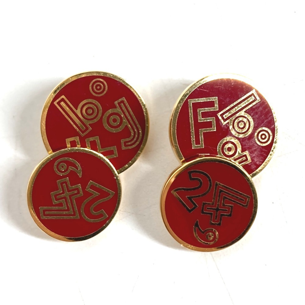 エルメス HERMES ロゴ 24H アクセサリー ジュエリー カフス メタル レッド