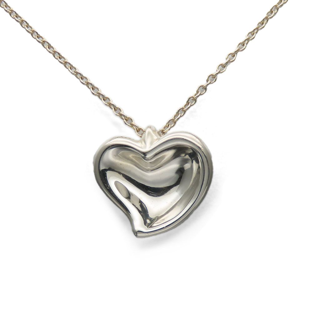 【中古】 ティファニー ネックレス カーブドハート シルバー925 約4.3g シルバー エルサペレッティ アクセサリー かわいい レディース 女性 TIFFANY&Co.