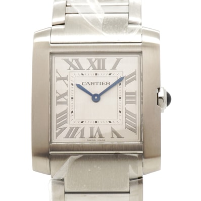 ★SALE【6wfc0224】カルティエ タンクフランセーズMM WSTA0074 シルバー文字盤【中古】腕時計 ボーイズ