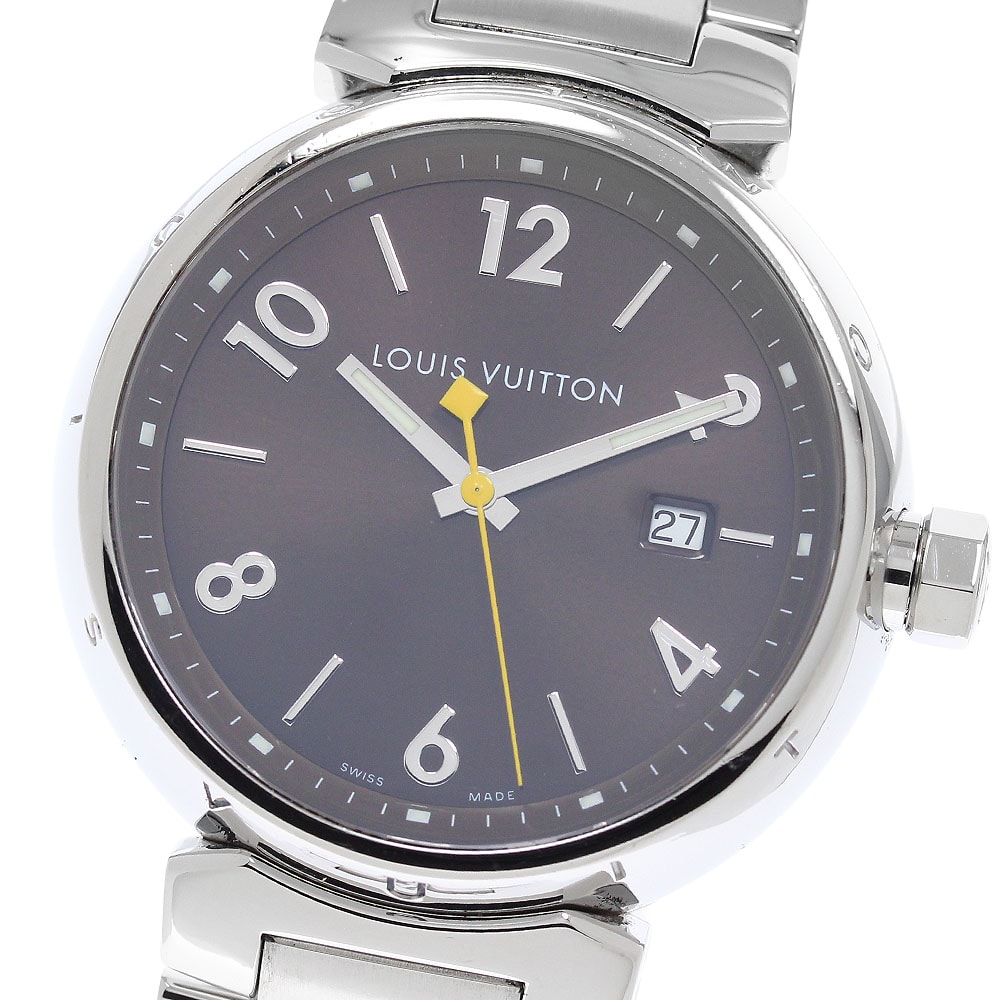 ルイ・ヴィトン タンブール デイト Q1111 クォーツ メンズ 【中古】