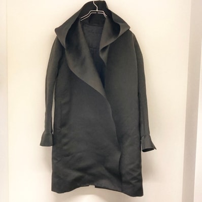 Rick Owens(リックオウエンス) フーテッド 40 トレンチコート ブラック