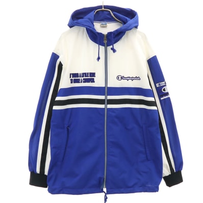 Champion products チャンピオンプロダクツ 90s 日本製 オールド 長袖 ジップパーカー O ブルー