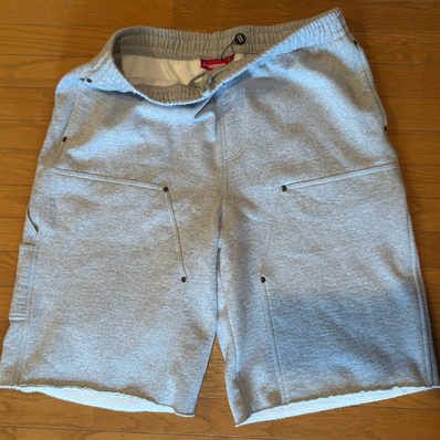 Supreme Double Knee Painter Sweatshort "Heather Grey"