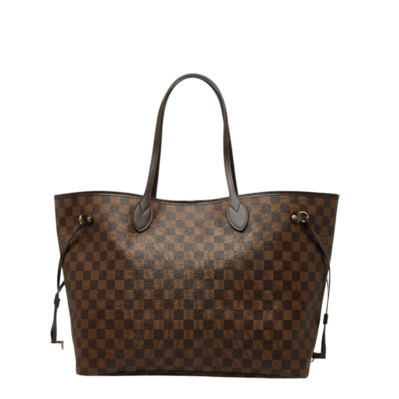ルイ ヴィトン ダミエ ネヴァーフルGM トートバッグ ショルダーバッグ N51106 ブラウン PVC レザー レディース LOUIS VUITTON 【中古】