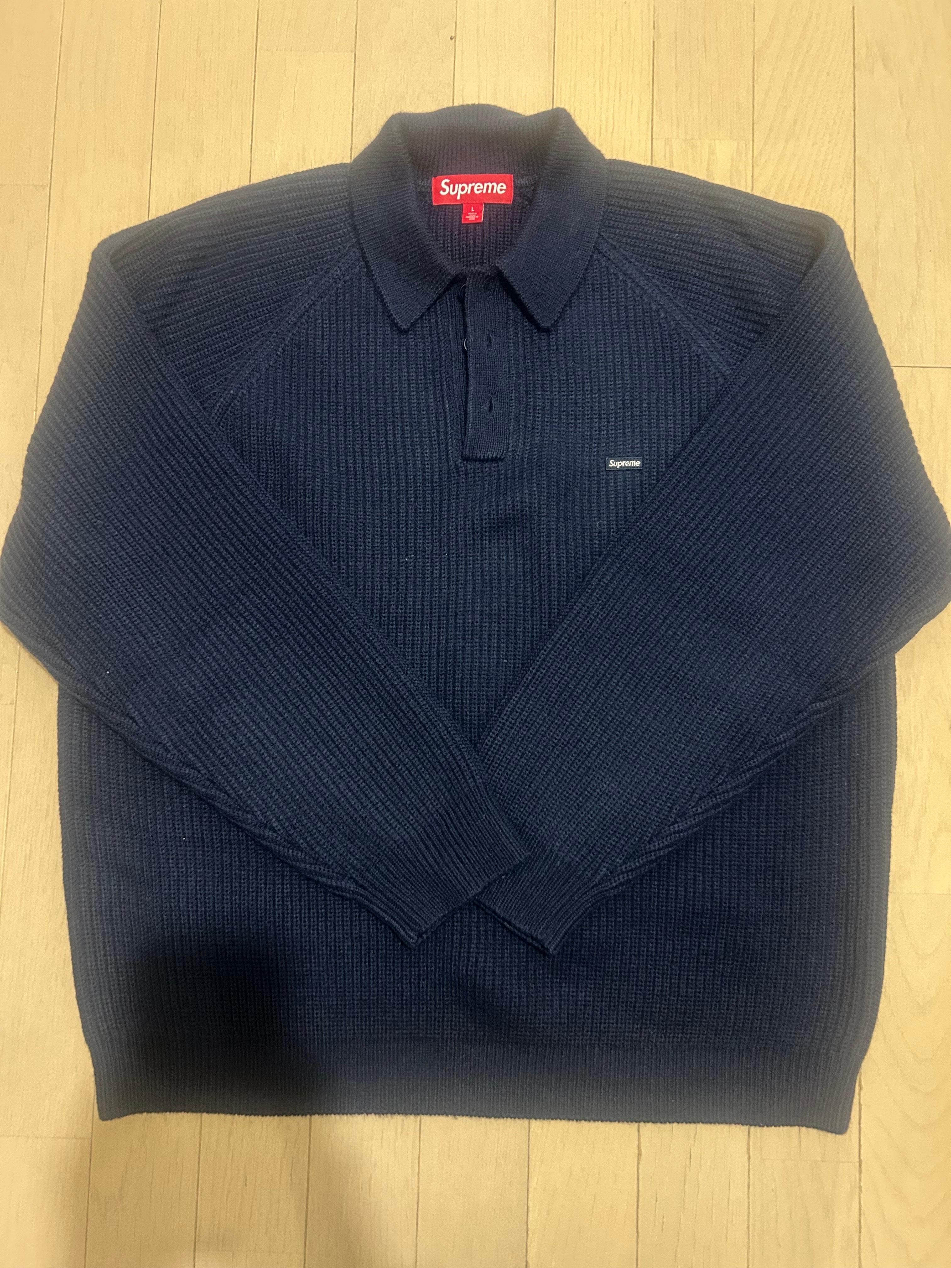 Supreme Small Box Polo Sweater (25FW) "Navy"