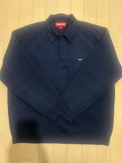 Supreme Small Box Polo Sweater (25FW) "Navy"