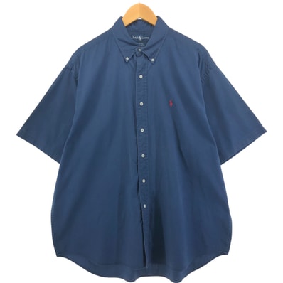 古着 ラルフローレン Ralph Lauren BLAKE 半袖 ボタンダウンシャツ メンズXL相当/eaa551851