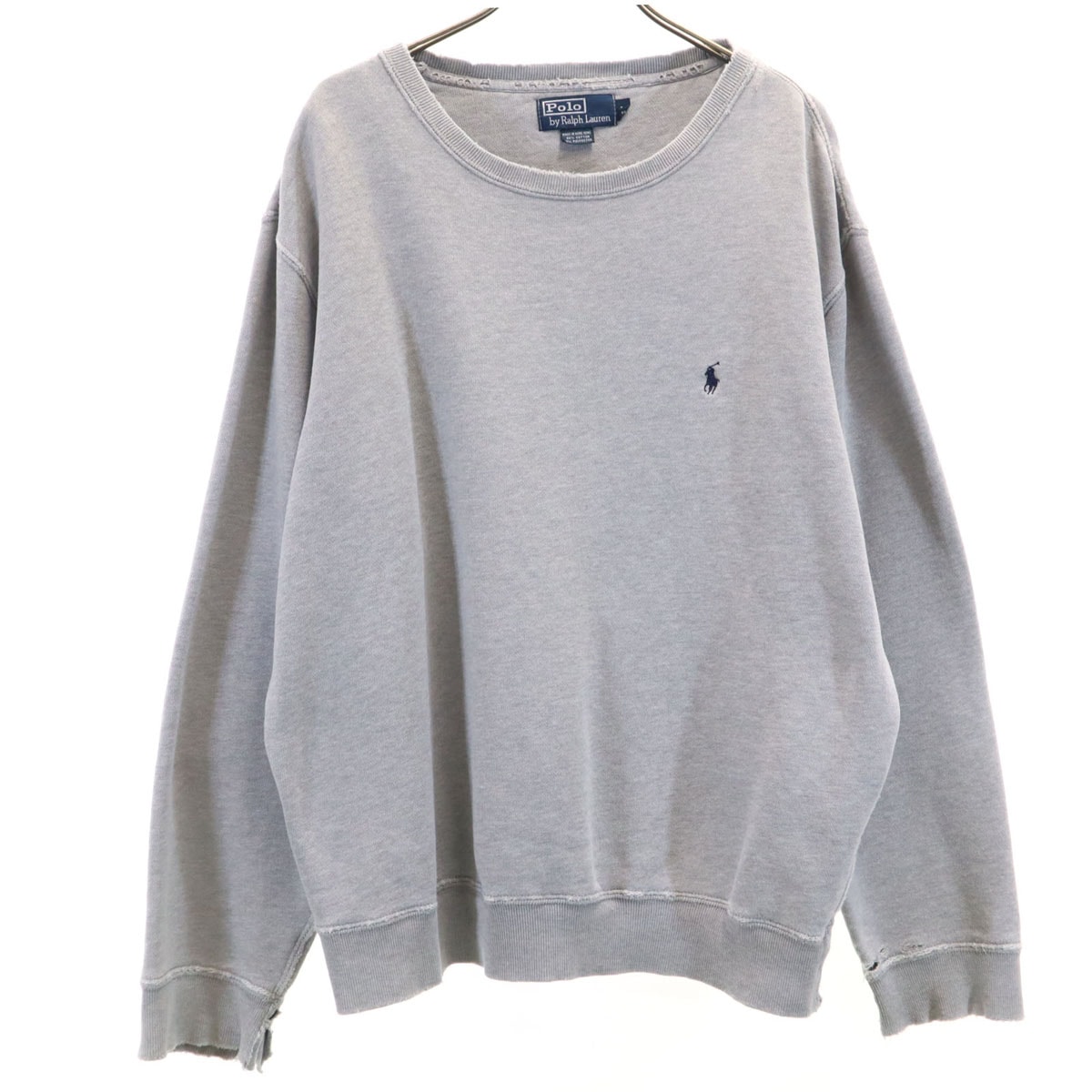 Polo by Ralph Lauren ポロバイラルフローレン 90s オールド 長袖 スウェット L グレー トレーナー