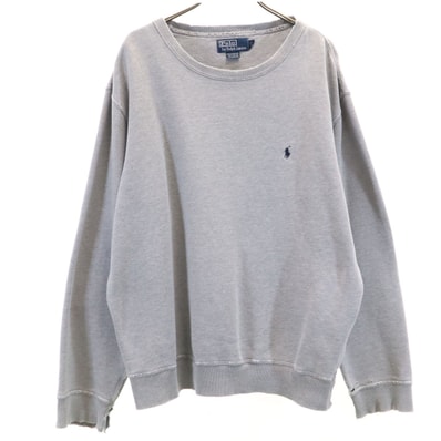 Polo by Ralph Lauren ポロバイラルフローレン 90s オールド 長袖 スウェット L グレー トレーナー